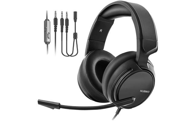 NUBWO N12 Gaming Headset & Xbox one Headset & PS4 Headset,3.5mm Surround Stereo Gaming Headphones with Mic Soft Memory Earmuffs for PC,Laptop, PS3, Video Game with Flexible Microphone Volume Control